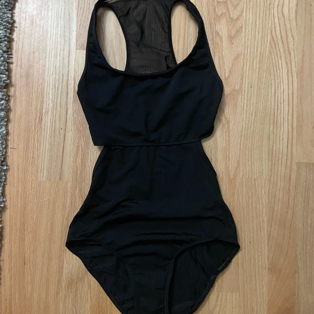 black ballet leotard